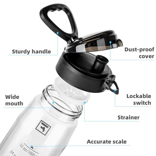 Fanhaw 32 oz Tritan Sports Water Bottle - BPA Free & Leakproof