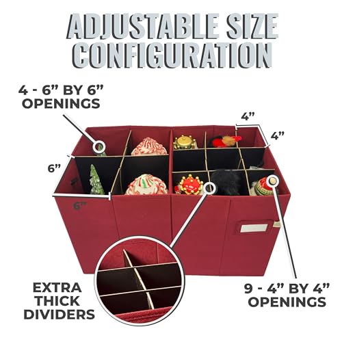 Tall Nutcracker & Figurine Storage Box - 17 Inch, Adjustable Dividers