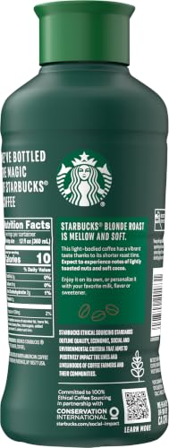 Starbucks Blonde Roast Iced Coffee, Unsweetened, 48 Fl Oz