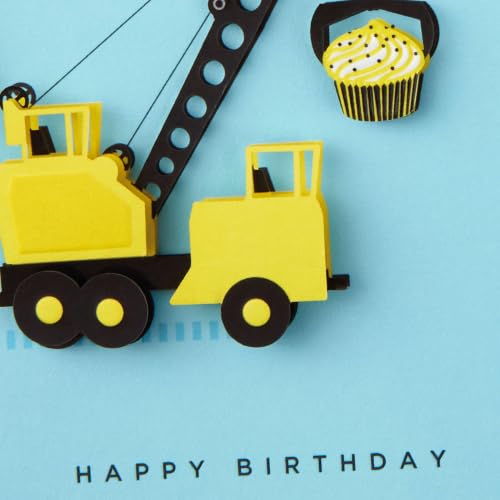 Hallmark Birthday Card for Kids - 3D Trucks & Construction Fun