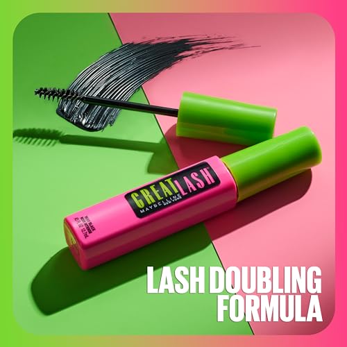 Maybelline Great Lash Waterproof Mascara - Very Black, 0.43 oz (Pack of 2)