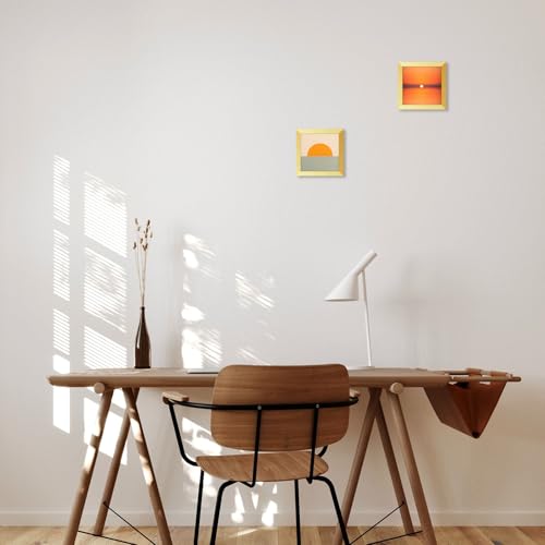 THCASITO Gold 4x4 Square Photo Frames Set of 2 - Wall & Desk Decor