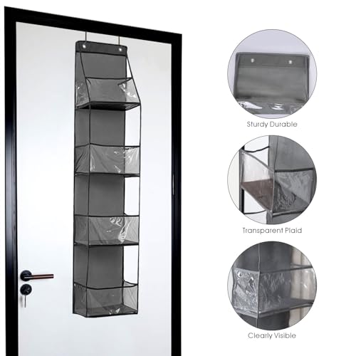4-Shelf Over the Door Closet Organizer - Grey (1 Pack)