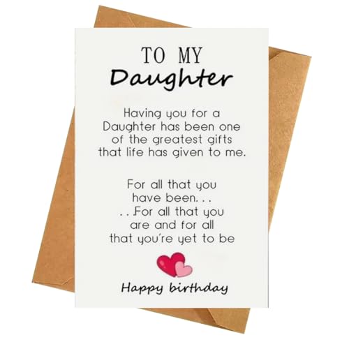 Elegant Birthday Card for Daughter with Heartfelt Message