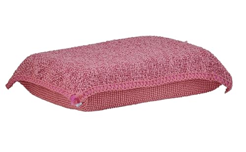 Superio Microfiber Scrubbing Sponge - Red Extra Power Kitchen Dish Sponge 1 Pack