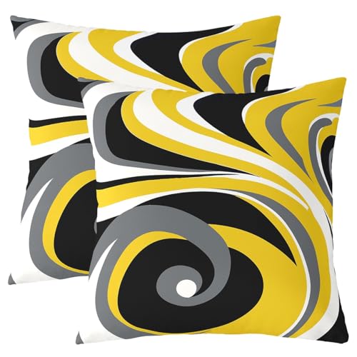 Geometric Striped Throw Pillow Covers - Set of 2, 20x20 inch