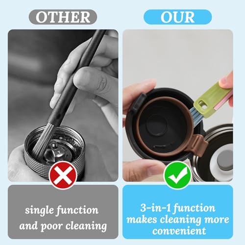 3-in-1 Bottle Brush Set - Multifunctional Cleaning Tools for Baby Bottles