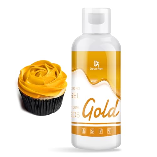 Gold Gel Food Coloring - Vibrant Edible Dye for Baking & Crafts