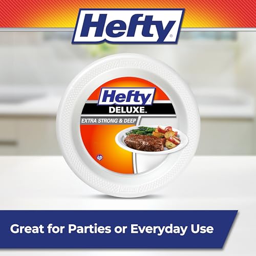 Hefty Deluxe Extra Strong Foam Plates, 10.25" - 15ct Heavy Duty