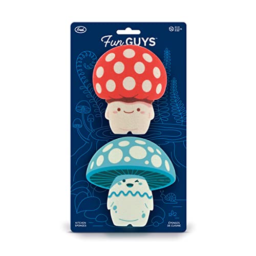 Fred & Friends Fun Guys Mushroom Kitchen Sponges, Set of 2