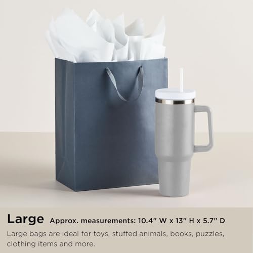 Large Baby Gift Bag with Tissue Paper - Yellow, 13"