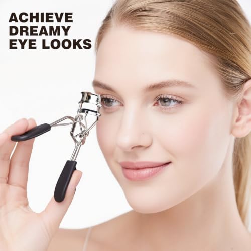 VASHOP Professional Eyelash Curler for Long-Lasting Curl and Voluminous Lashes with Replacement Pad