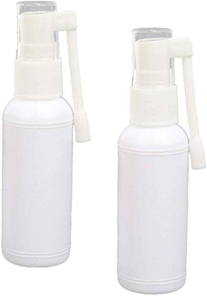 WLngtv 2 Pcs Empty Refillable Nasal Spray Bottles 40ml White
