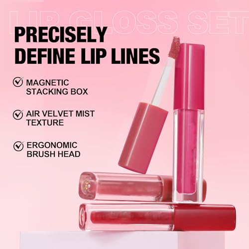 BEUKING Matte Liquid Lipstick Set 4-Piece Waterproof Long-Lasting Lip Gloss