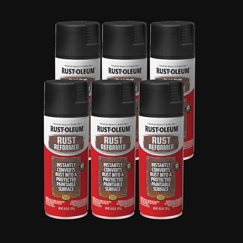 Rust-Oleum Stops Rust Reformer Flat Black Spray Paint - 6 Pack