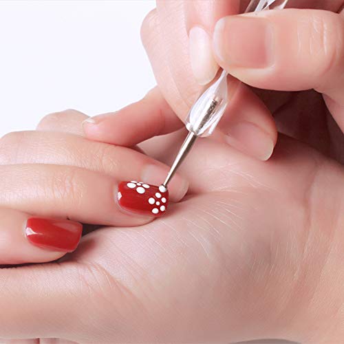 HiMo 5-Piece 2-Way Nail Art Dotting Pen and Manicure Tool Set
