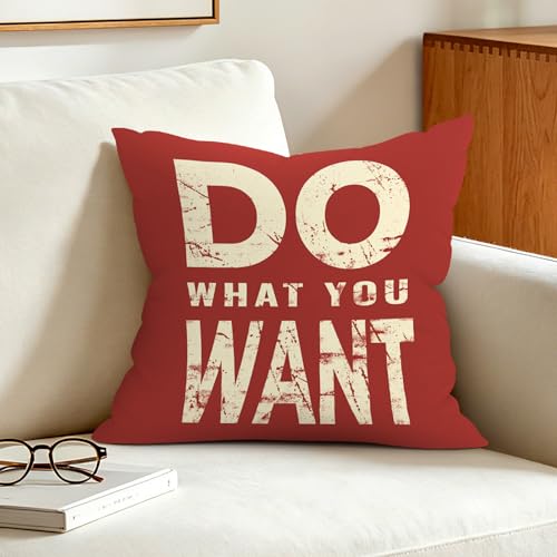 Minimalist Quotes Throw Pillow Covers - Set of 4, 18x18 Inches