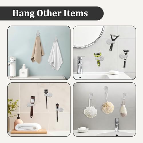 Magnetic Silicone Shower Curtain Clips - 3 Pack Gray, Self-Adhesive, Windproof