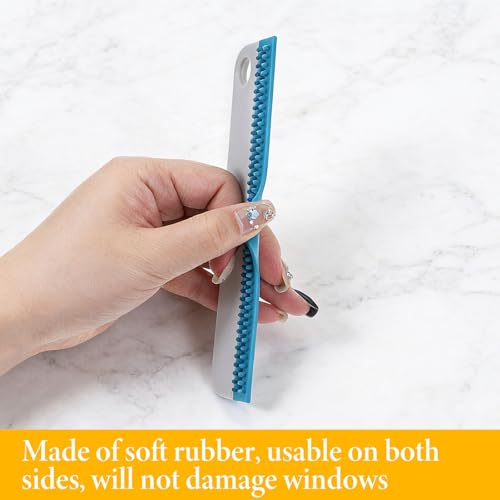 Mini Rubber Squeegee and Scraper Tool for Glass, Windows, and Car Surfaces - 2 Pack