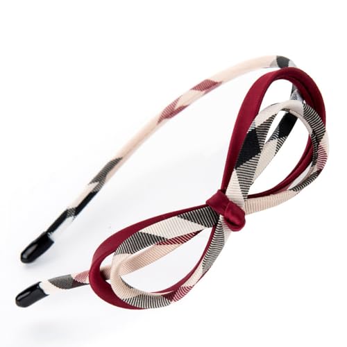 Lattice Skinny Bow Headband Lightweight Slim Bowknot Hair Accessory