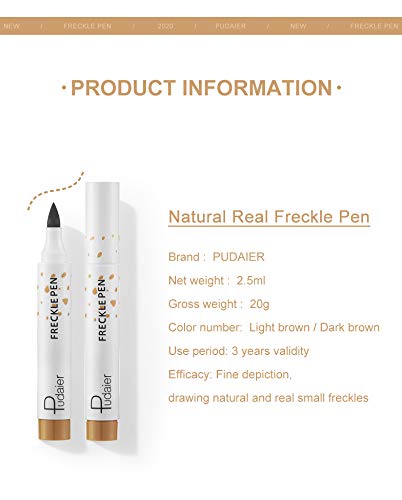 AKARY Faux Freckle Pen Waterproof Long Lasting Natural Spot Makeup Light Brown