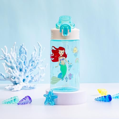 Zak Designs Disney Princess 16oz Leak-Proof Straw Water Bottle - Ariel & Jasmine