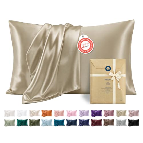 Bedsure Satin Pillowcase Set of 2 Standard 20x26 - Khaki
