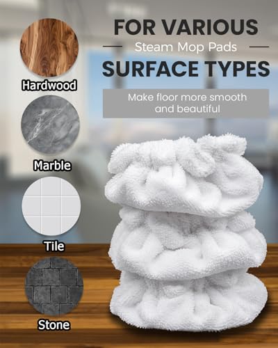 3-Pack Microfiber Triangle Steam Mop Bonnets for Dupray & McCulloch Cleaners