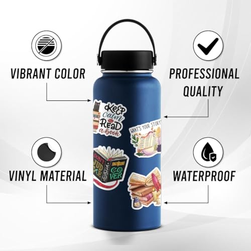 50 Pack Waterproof Vinyl Stickers for Water Bottles & Laptops