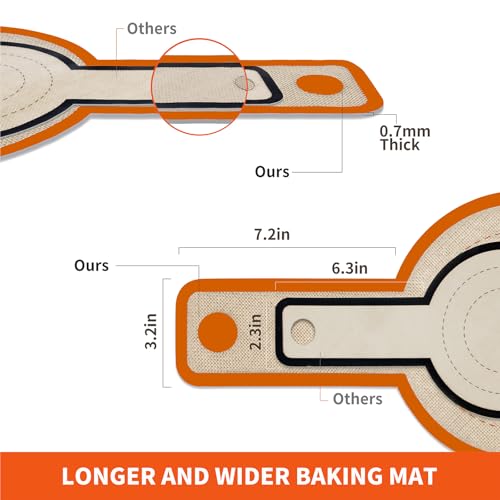 PLAPITATE Silicone Bread Sling for Dutch Oven - 2 Pcs Orange Set