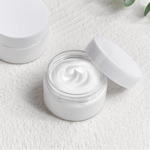 TUZAZO 4 Pack 1 Oz Small Plastic Jars with Lids Clear Cosmetic Containers