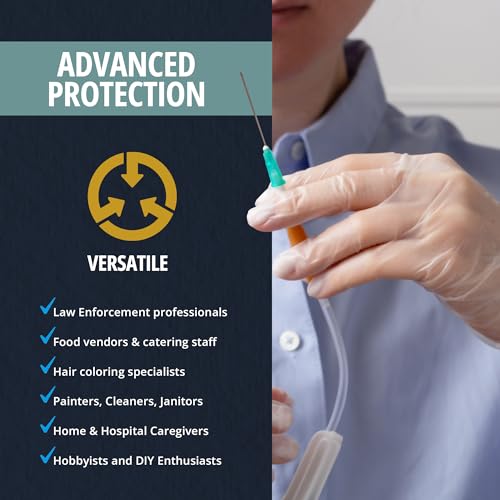 MED PRIDE Vinyl Medical Exam Gloves - Powder & Latex-Free, Medium, 1000-Count
