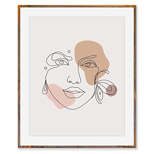Abstract Face Line Art Print - Minimalist Woman Decor 8x10