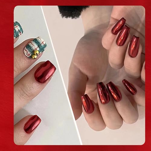 Gyraolvant Red Chrome Nail Powder Metallic Mirror Effect Pigment Art