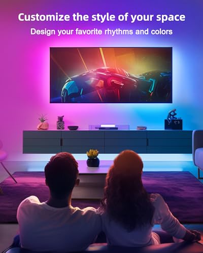 32.8ft RGB LED Strip Lights Kit with Remote, Ultra Bright, Color Changing for Home & TV