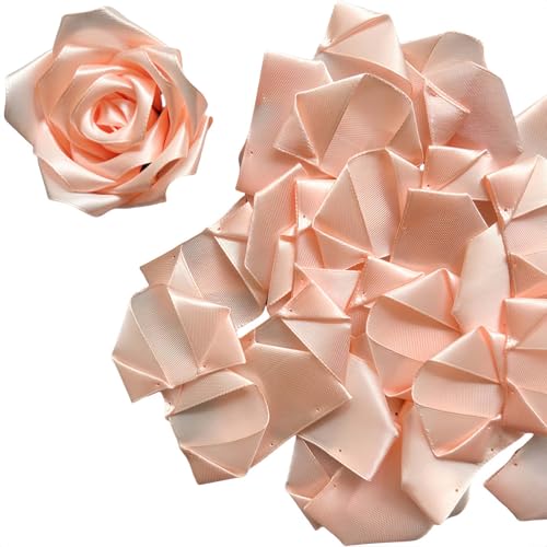 DIY Forever Rose Petals Kit - Light Champagne Satin Flowers for Wedding & Party Decor, 100 Pcs