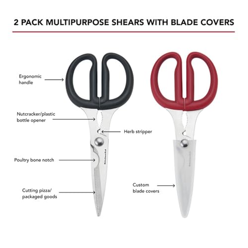 KitchenAid Black Multipurpose Shear Set - 2 Piece with Nutcracker & Opener