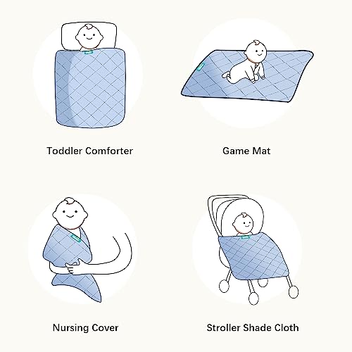 Biloban Toddler Comforter - Soft Down Alternative Quilted Blanket, 39x47 Grey