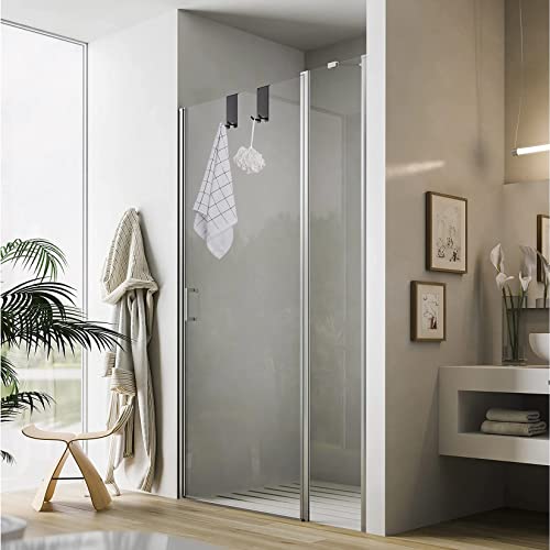 Taozun Black Shower Door Hooks for Frameless Glass - 2 Pack Stainless Steel