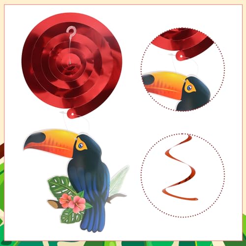 58 Pcs Tropical Birds Decorations for Hawaiian Luau Party