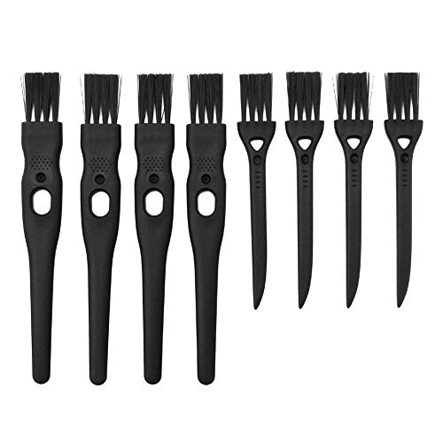 Electric Shaver Cleaning Brushes Set - 8 Pack Black Nylon