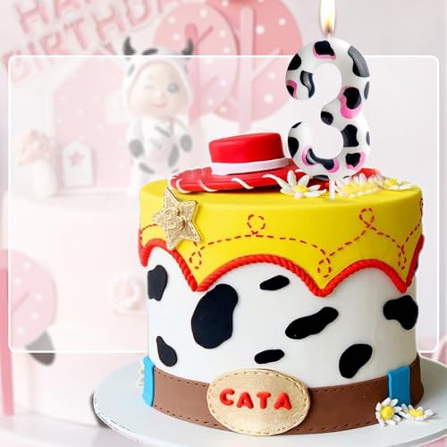 Cow Theme 5th Birthday Candle - Eco-Friendly, Long Lasting Design