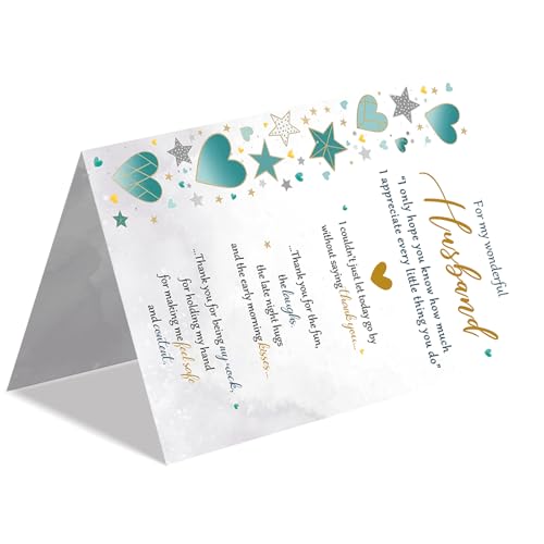 Beixian Husband Birthday Card BX283 - 5x7 Inch Romantic Greeting