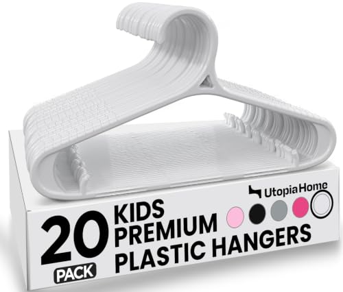 Utopia Home Kids Hangers - 20 Pack Non-Slip Baby Clothes Hangers