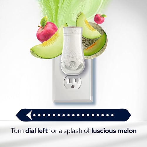 Glade PlugIns CustomScent Oil Warmer Kit with 1 Eucalyptus & Waterlily, 2 Refills + 5 Melon & Cherry Blossom Refills, 4.69 Fl Oz