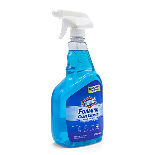 Clorox Foaming Glass Cleaner Spray - Streak-Free, Fresh Scent, 32 Oz