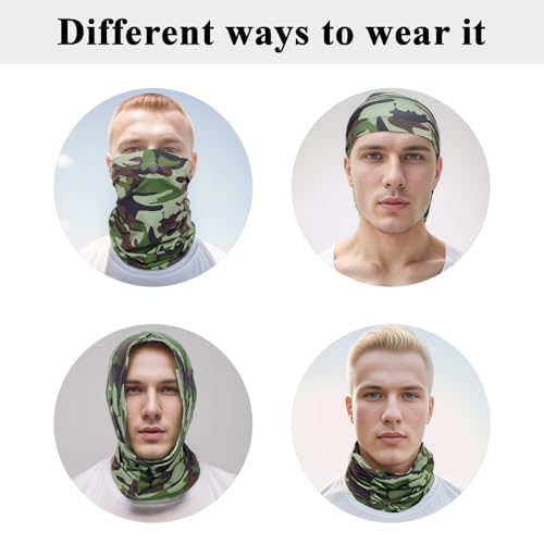 8 Pack Neck Gaiter Balaclava Gator Bandana Face Mask Cooling UV Protection Face Cover Neck Scarf for Men Women