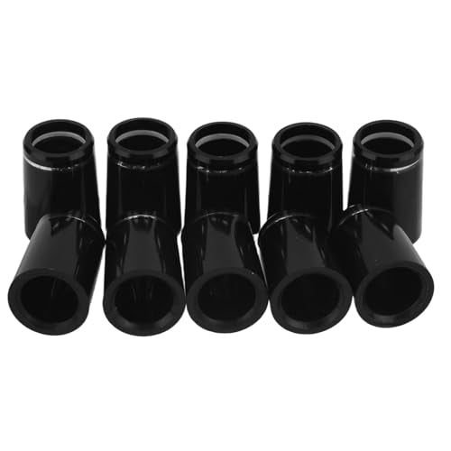 10pcs 370 Golf Tapered Ferrules, Black Golf Club Shaft Ferrules with Single Silver Ring Golfing Shaft Accessories for All Iron Shafts