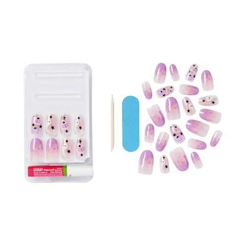 KISS Voguish Fantasy Halloween Press-On Nails - Mystery Purple Medium Oval