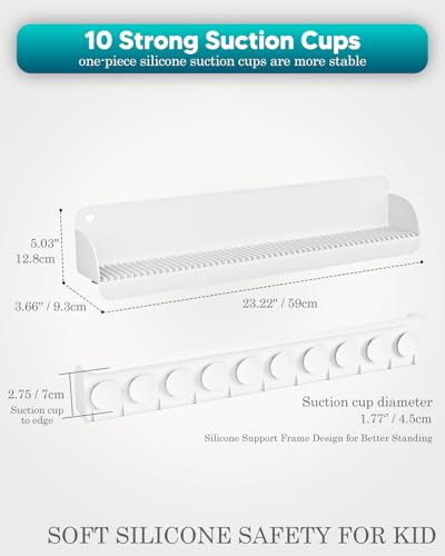 Duseu Silicone Bathtub Splash Guard with 10 Suction Cups